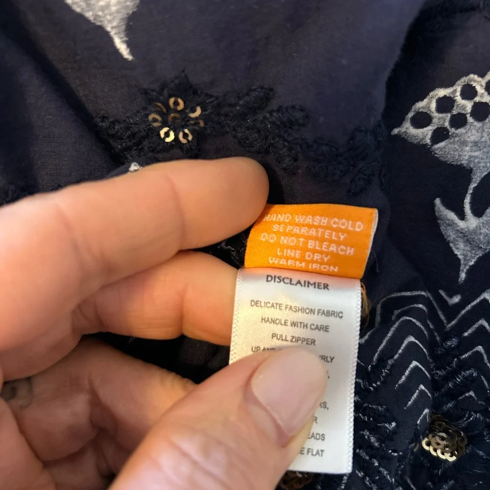 Oliphant Camden Navy Cinched Shirt Maxi Dress • Size M • SOLD OUT • NWOT - Picture 10 of 11